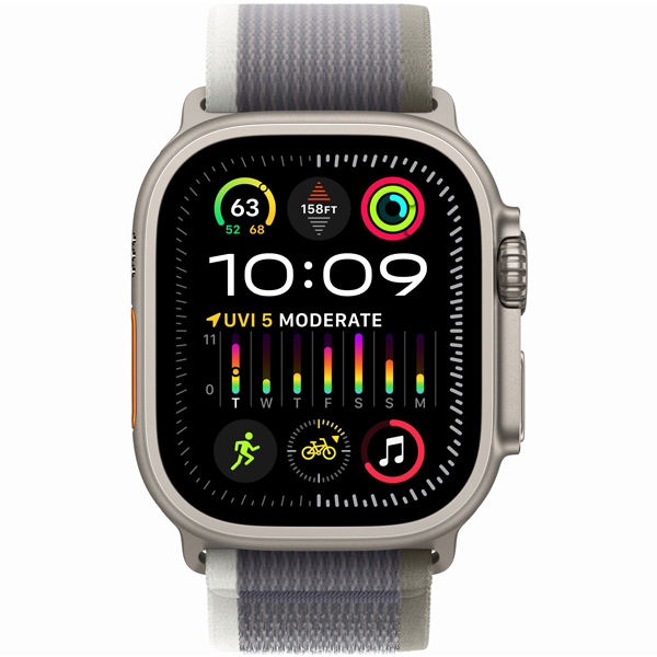 Apple Watch Ultra 2 Titanium Case with GreenGray Trail Loop 3