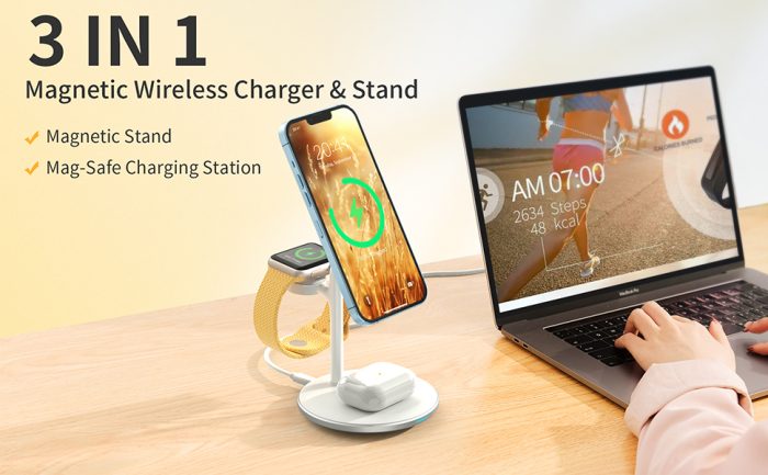 CHOETECH Magsafe T585 F 3 in 1 Wireless Charger Stand for Apple Family Products 13