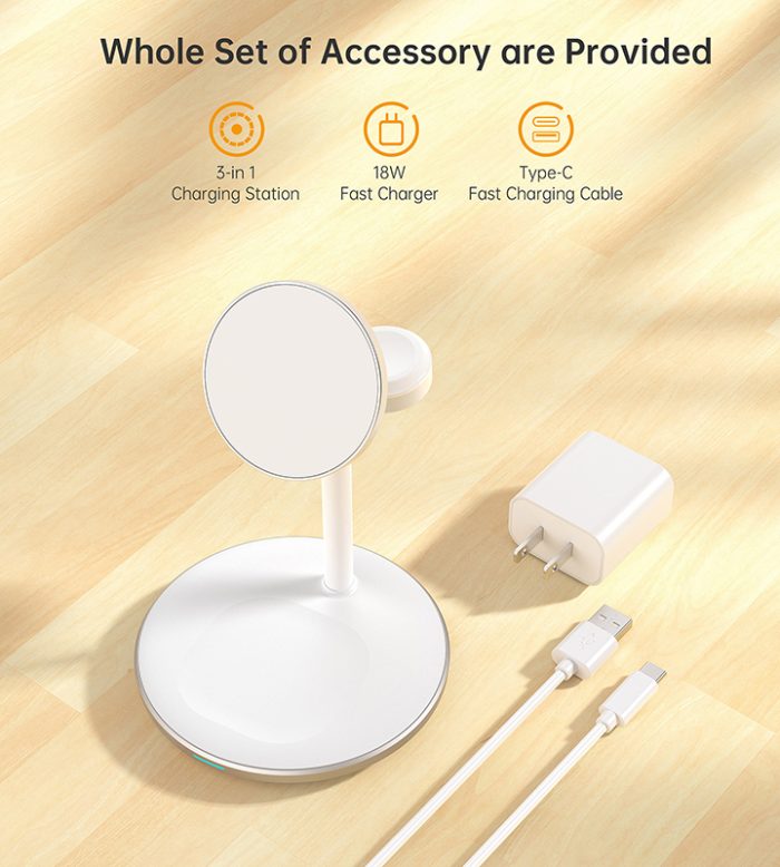 CHOETECH Magsafe T585 F 3 in 1 Wireless Charger Stand for Apple Family Products 14