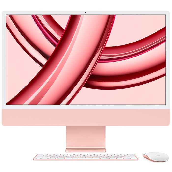آی‎ مک 24 اینچ M3 پردازنده 8core - 10core حافظه رم 8 گیگابایت ظرفیت 512 گیگابایت SSD صورتی MQRU3
