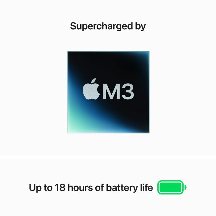 مک بوک ایر 13.6 اینچ 2024 سری M3 کاستوم پردازنده 8core - 10core حافظه رم 16 گیگابایت هارد 2 ترابایت خاکستری Z1B600167 - تصویر 3