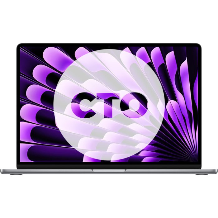 مک بوک ایر 15 اینچ 2024 سری M3 کاستوم پردازنده 8core - 10core حافظه رم 16 گیگابایت هارد 256 گیگابایت خاکستری Z1BP0006M
